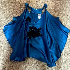 Silk blouse with detail